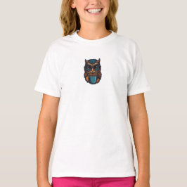 "Niedliches Eule mit Kaffee-Cup" Witziges Design T-Shirt