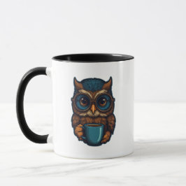 "Niedliches Eule mit Kaffee-Cup" Witziges Design Tasse