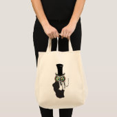 Niedliches Eule mit Monocle Tragetasche (Vorderseite (Produkt))