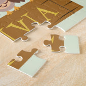 Niedliches Eule-Thema, hängende Holzschildkröte Puzzle (Seite)