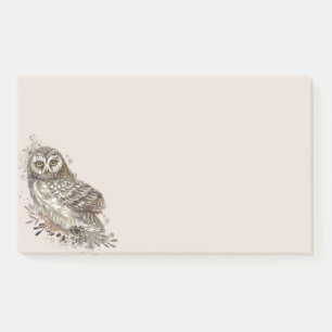 Niedliches Eule,Watercolor Bird Nature Notepad Post-it Klebezettel