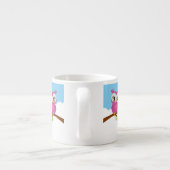 Niedliches Eulen-Mädchen auf einer Espressotasse (Rückseite)