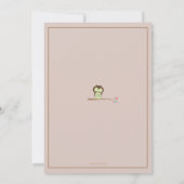 Niedliches Eulen-Paar-Geschlecht decken Party Einladung (Rückseite)