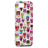 Niedliches Eulenhintergrundmuster für Kinder Case-Mate iPhone Hülle (Rückseite/rechts)