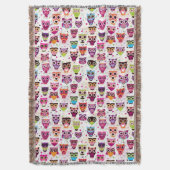 Niedliches Eulenhintergrundmuster für Kinder Decke (Vorderseite Vertikal)