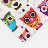 Niedliches Eulenhintergrundmuster für Kinder Fleecedecke (Ecke)