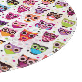 Niedliches Eulenhintergrundmuster für Kinder Schneidebrett (Ecke)