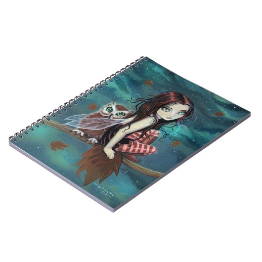 Niedliches Ewl and Faiasy Fantasy Art Notebook Notizblock (Linke Seite)