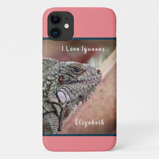Niedliches Exotisches Reptil Iguana Haustier Case-Mate iPhone Hülle (Rückseite)