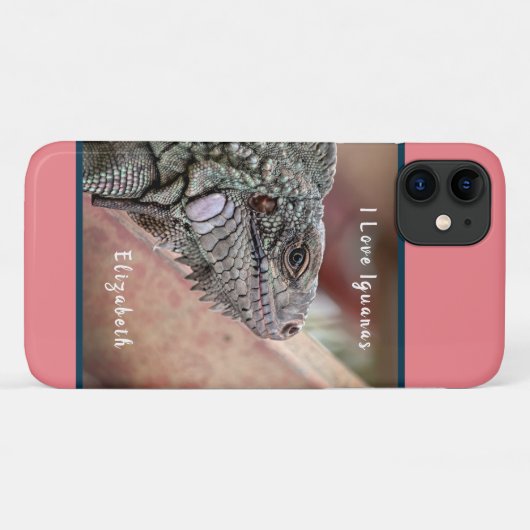 Niedliches Exotisches Reptil Iguana Haustier Case-Mate iPhone Hülle (Rückseite (Horizontal))