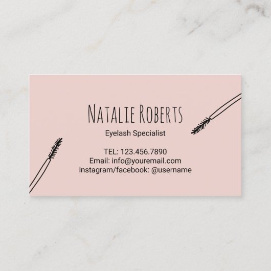 Niedliches Eyelash Makeup Artist Lash Lounge Loyal Treuekarte (Rückseite)