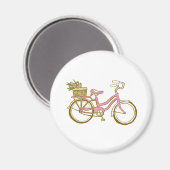 Niedliches Fahrrad mit Tulips Magnet (Vorderseite/Rückseite)