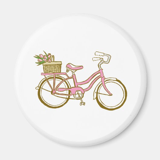 Niedliches Fahrrad mit Tulips Magnet (Vorne)