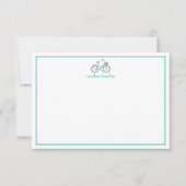 Niedliches Fahrrad Personalisierte Mitteilungskart Dankeskarte (Vorderseite)