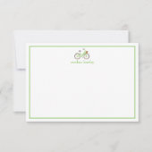Niedliches Fahrrad Personalisierte Mitteilungskart Dankeskarte (Vorderseite)