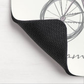 Niedliches Fahrrad Zeichnend in Lilac | Personalis Mousepad (Ecke)