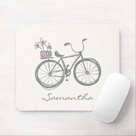 Niedliches Fahrrad Zeichnend in Lilac | Personalis Mousepad