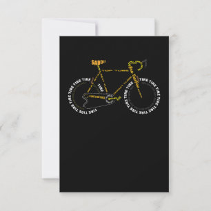 Niedliches Fahrradfahren ist Lebensgeschenk RSVP Karte