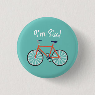 Niedliches Fahrradkids Bike Geburtstagsparty Button