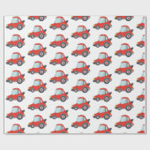 Niedliches Fahrzeugmuster Geschenkpapier (Flach)