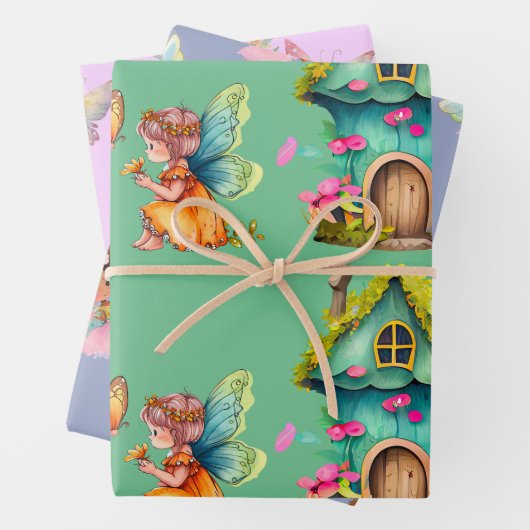 Niedliches Fairy Varieté Geschenkpapier Set (Beispiel)