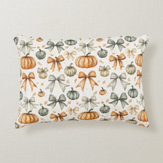 Niedliches Fall Bow-Muster Dekokissen (Vorderseite)