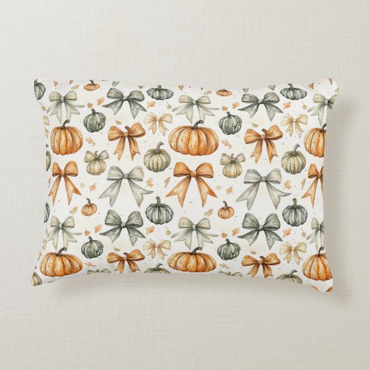 Niedliches Fall Bow-Muster Dekokissen (Rückseite)