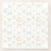 Niedliches Fall Bow-Muster Glasuntersetzer (Rückseite)