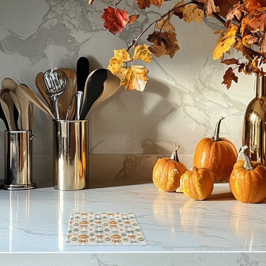 Niedliches Fall Bow-Muster Glasuntersetzer