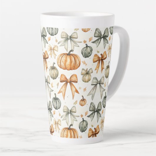 Niedliches Fall Bow-Muster Milchtasse (Rechte Ecke)