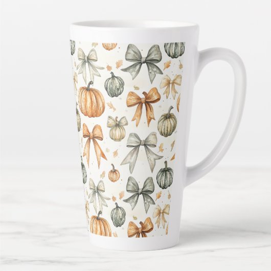 Niedliches Fall Bow-Muster Milchtasse (Rechts)