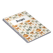 Niedliches Fall Bow-Muster Notizblock (Rechte Seite)