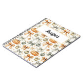 Niedliches Fall Bow-Muster Notizblock (Linke Seite)
