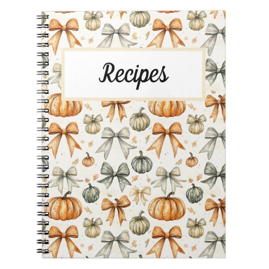 Niedliches Fall Bow-Muster Notizblock (Vorderseite)