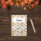 Niedliches Fall Bow-Muster Notizblock