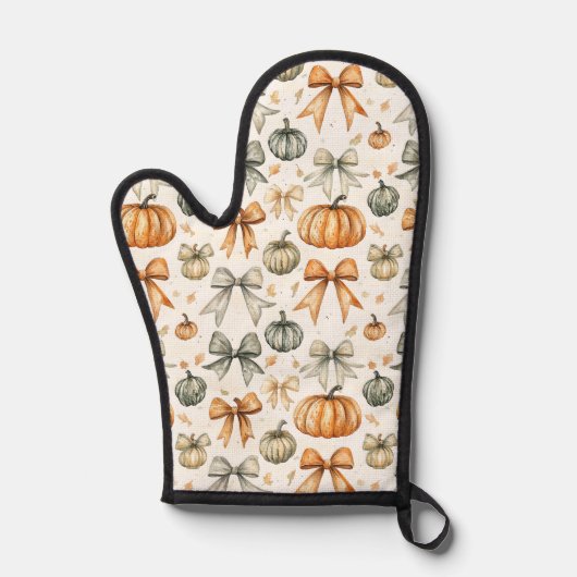Niedliches Fall Bow-Muster Ofenhandschuh (Vorderseite)