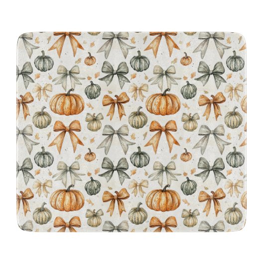 Niedliches Fall Bow-Muster Schneidebrett (Vorderseite)