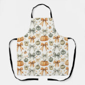 Niedliches Fall Bow-Muster Schürze (Vorderseite)