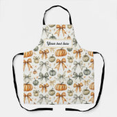 Niedliches Fall Bow-Muster Schürze (Vorderseite)