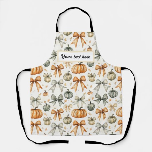 Niedliches Fall Bow-Muster Schürze (Vorderseite)