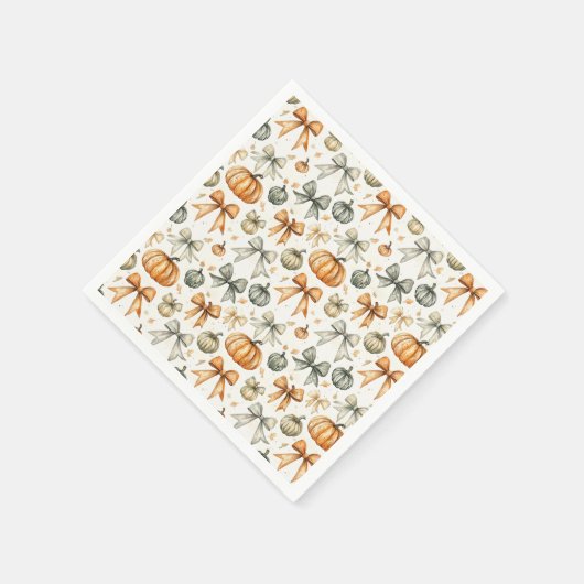 Niedliches Fall Bow-Muster Serviette (Ecke)