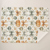 Niedliches Fall Bow-Muster Sherpadecke (Vorderseite (Horizontal))