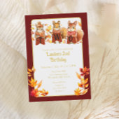 Niedliches Fall-Waldscheich Einladung