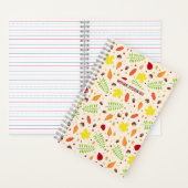 Niedliches Fallmuster mit bunten Blätter und Nüsse Notizblock (Innen)