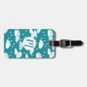 Niedliches Fallstars- und Wolkenmuster Gepäckanhänger (Vorderseite horizontal)