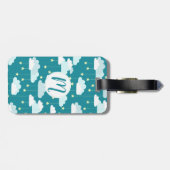 Niedliches Fallstars- und Wolkenmuster Gepäckanhänger (Rückseite horizontal)