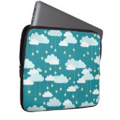 Niedliches Fallstars- und Wolkenmuster Laptopschutzhülle (Vorne Rechts)