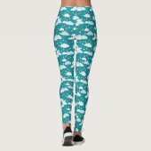 Niedliches Fallstars- und Wolkenmuster Leggings (Rückseite)