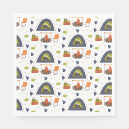 Niedliches Familienfeuer und Camping Serviette