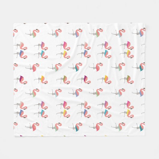 Niedliches Famingos Fleecedecke (Vorderseite (Horizontal))
